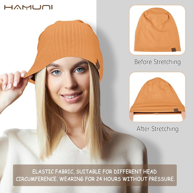 HAMUNI Slouchy Beanie for Men Women Soft Lightweight Running Beanie Hat Chemo Cap Skull Cap - Image 4
